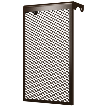 4 ДМЭР кор/Декоративный металлический экран для радиаторов отопления 4-х секционный КОРИЧНЕВЫЙ