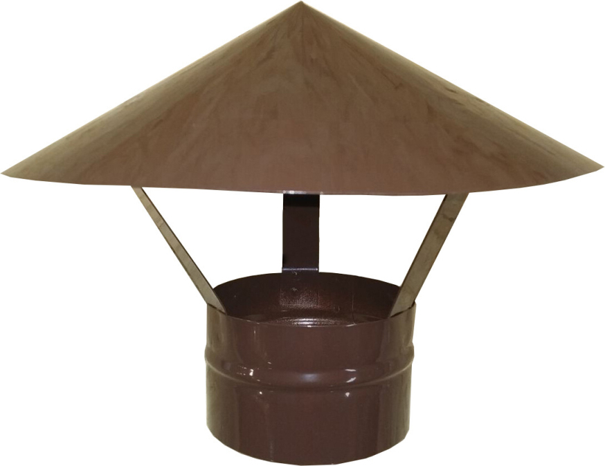 150RUG КОР/Зонт крышный для круглых воздуховодов Ø150мм, коричневый, ERA