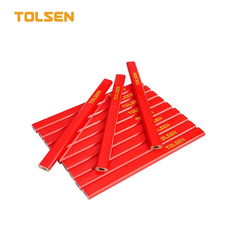 42020/Карандаш строительный 15х7,5х176 мм, размер грифеля 6х2 мм, упаковка 12 штук, TOLSEN 42020/Карандаш строительный 15х7,5х176 мм, размер грифеля 6х2 мм, упаковка 12 штук, TOLSEN