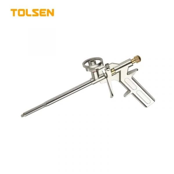 43060/Пистолет для монтажной пены, усиленный алюминиевый корпус, игла из нержавеющей стали, регулировочный винт для потока пены, TOLSEN