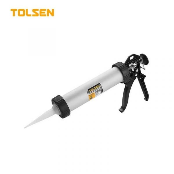 43046/Пистолет для герметика закрытый серия INDUSTRIAL 375 мм, усиленный алюминиевый корпус, TOLSEN