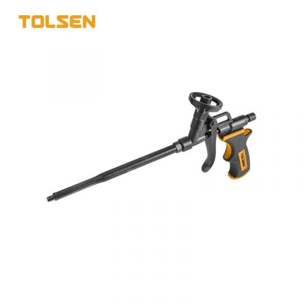 43062/Пистолет для монтажной пены, усиленный алюминиевый корпус, игла из нержавеющей стали, регулировочный винт для потока пены, ТЕФЛОНОВОЕ ПОКРЫТИЕ, TOLSEN