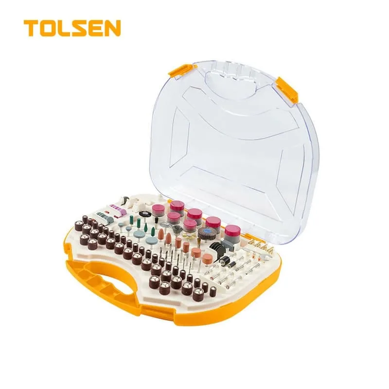 77115/Набор шлифовальных аксессуаров (набор 250 шт), TOLSEN 77115/Набор шлифовальных аксессуаров (набор 250 шт), TOLSEN