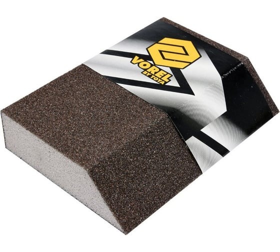 08303/Губка абразивная угловая 125х90х65мм №100, VOREL