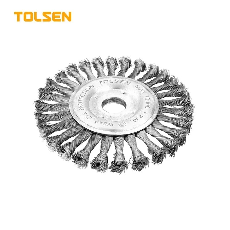 77533/Щетка дисковая диаметром 125мм проволочная (проволока диаметром 0,5мм) посадочный размер 22,2 мм, TOLSEN 77533/Щетка дисковая диаметром 125мм проволочная (проволока диаметром 0,5мм) посадочный размер 22,2 мм, TOLSEN